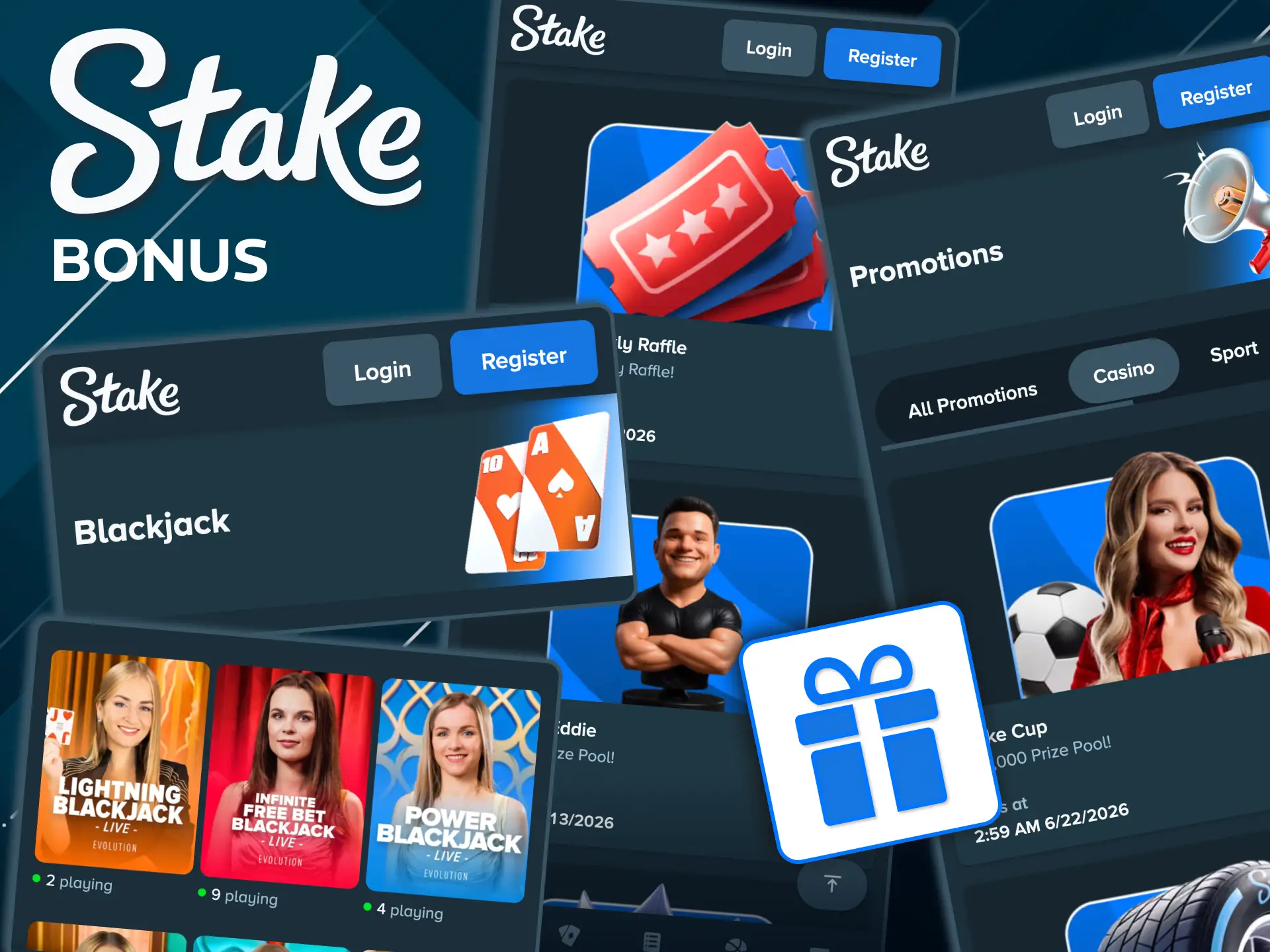 Monthly bonus scales with activity across Stake tables.