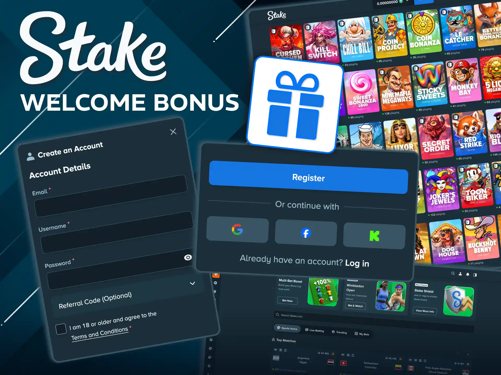 Play at Stake India with personalised welcome bonus offer.