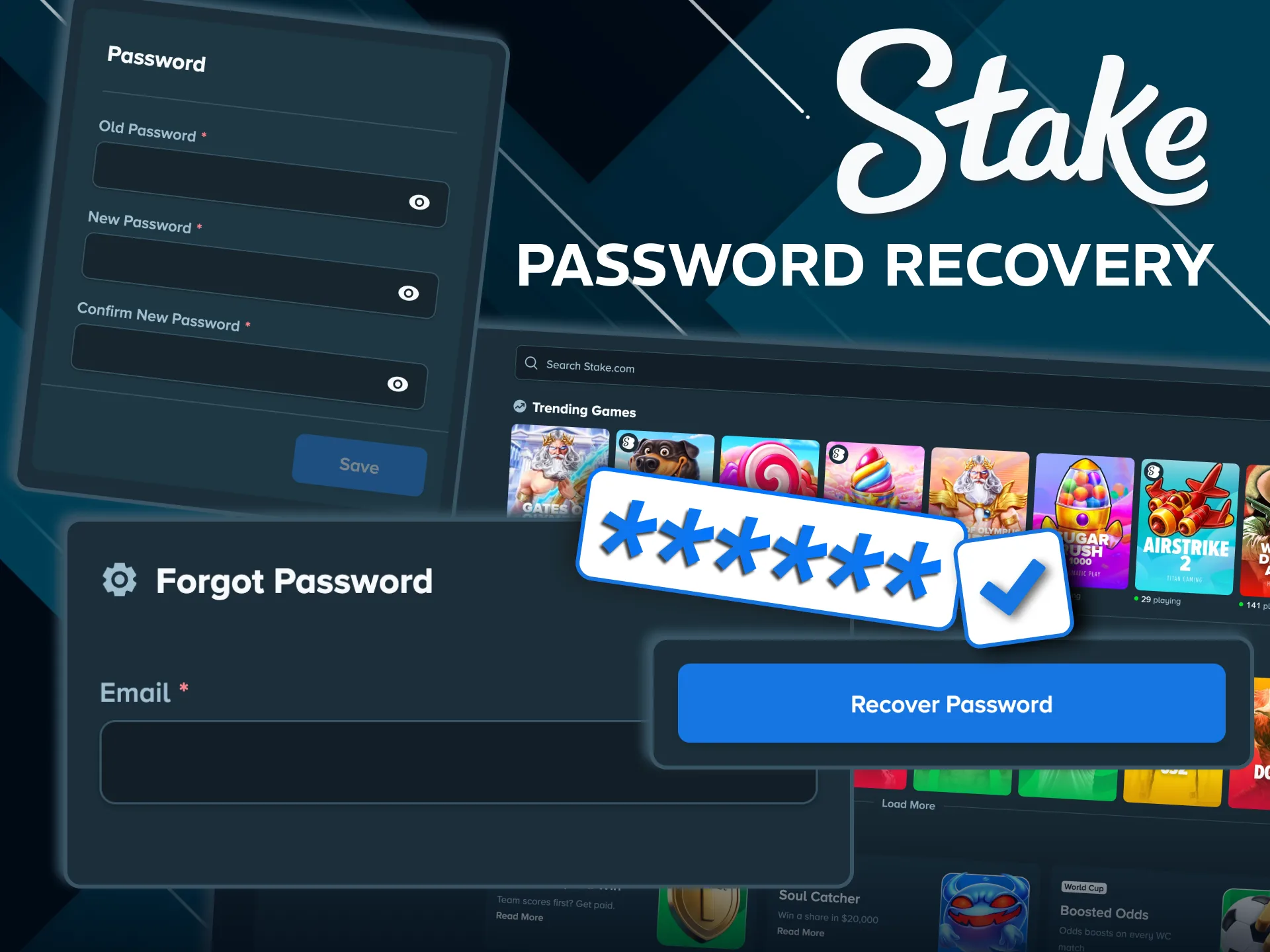 Enter registered email to receive Stake reset instructions.